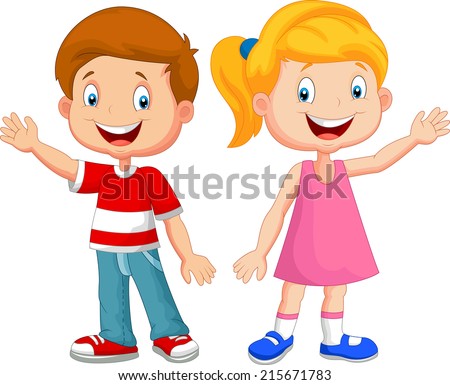 Little Boy And Girl Stock Vector Images Avopix Com