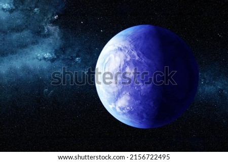 Exoplanet on the background of space. Elements of this image furnished by NASA. High quality photo