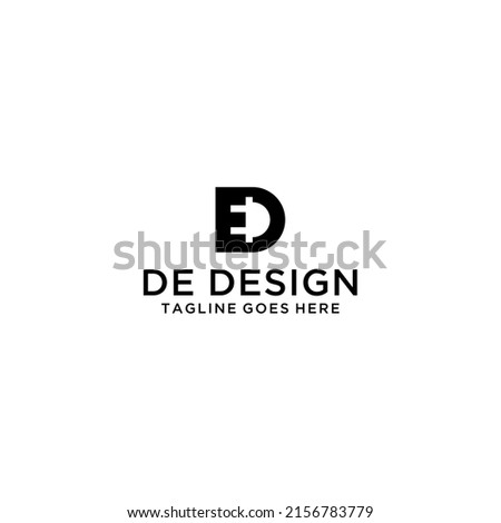 DE Letter Electric Logo Design