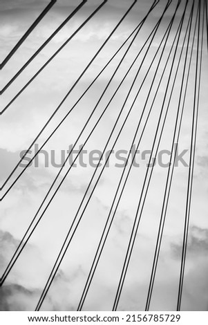 Abstract photo with geometric lines on the sky background