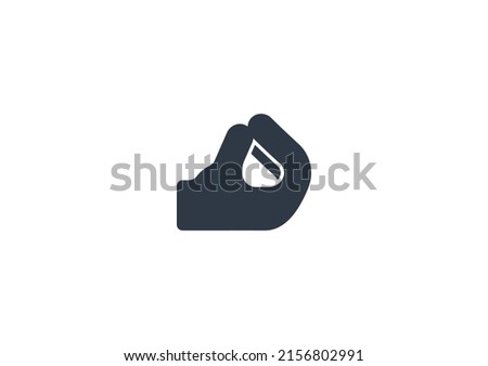 Pinched Fingers Gesture Emoticon. Vector Pinched Fingers Emoji Royalty-Free Stock Photo #2156802991