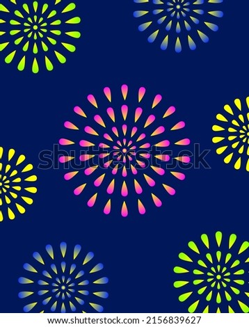 
Clip art of colorful fireworks