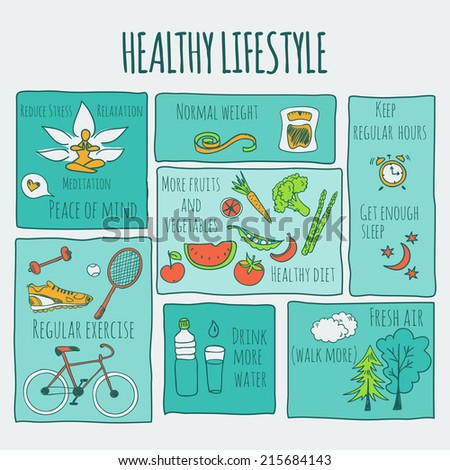 Healthy lifestyle background 