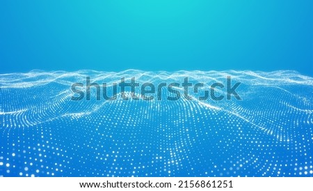 digital wave dots flow abstract background