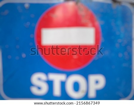 abstract background defocused symbol sign traffic information meaning stop.