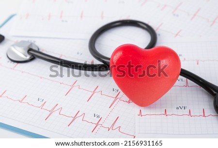 Red heart and stethoscope photography