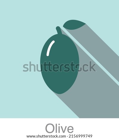 Olive food flat icon series vector illustration