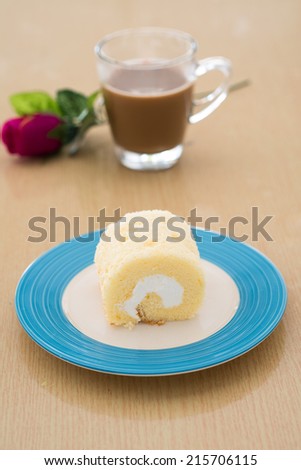 Cake-roll with coffee time