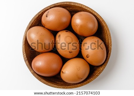 smoked egg on a white background