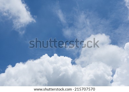 cloud and clear blue sky