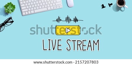 Live stream with a computer keyboard and a mouse