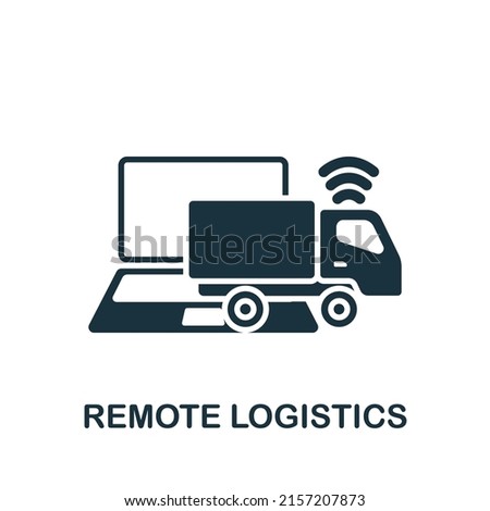 Remote Logistics icon. Monochrome simple Industry 4.0 icon for templates, web design and infographics