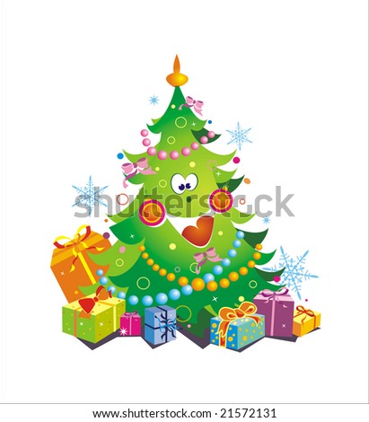 vector illustration of christmas tree