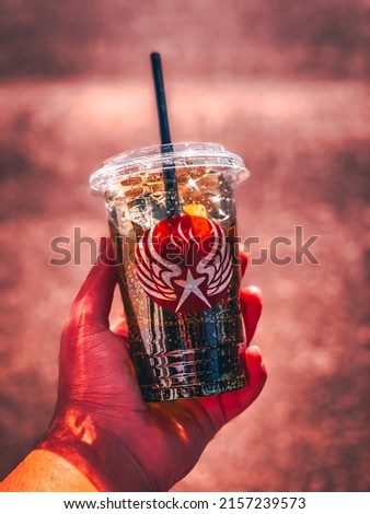 A picture of a cold drink