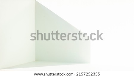 Light and shadow inside the empty white space room. Royalty-Free Stock Photo #2157252355