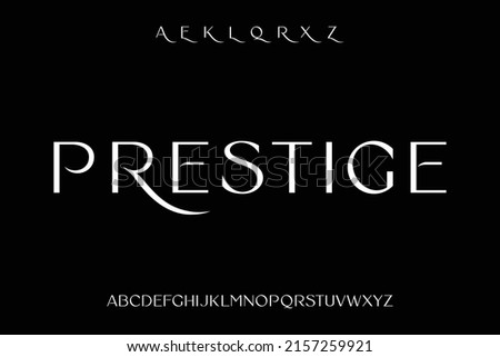 Elegant luxury display font vector with alternates Royalty-Free Stock Photo #2157259921