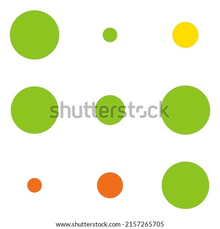 3x3 circles dots variation design. Dotted, speckles, freckles 