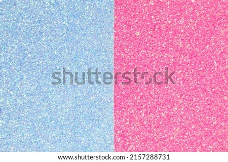 shimmering glitter background in Half Blue and Half Pink color indicating gender equality
