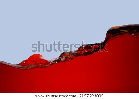 Close up of pure red water.