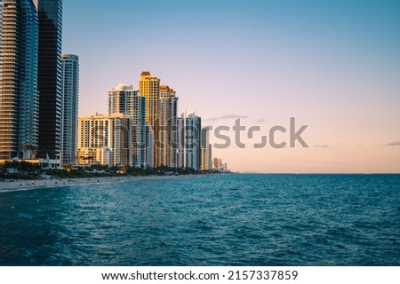 A view of skyscrapers at Sunny Isles Beach in Miami