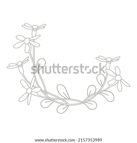 spring flower wreath, vector artwork