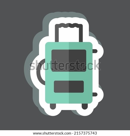 Sticker Suitcase. suitable for men accessories symbol. simple design editable. design template vector. simple symbol illustration