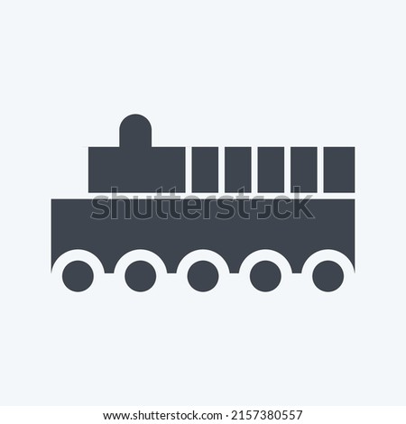 Icon Toy Train. suitable for Toy symbol. glyph style. simple design editable. design template vector. simple symbol illustration
