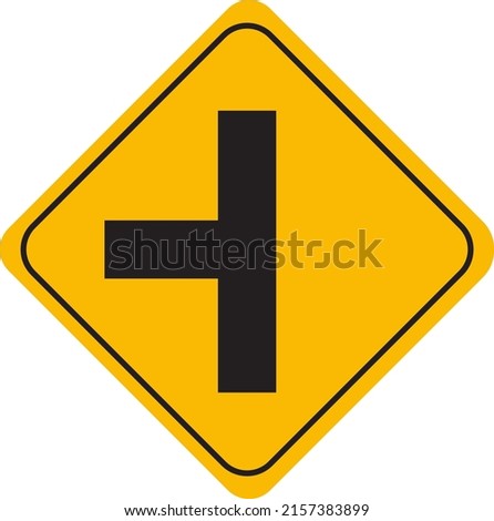 Traffic Sign Icon Flat Style Highway road warning symbol, arrow vector illustration isolated transparent background