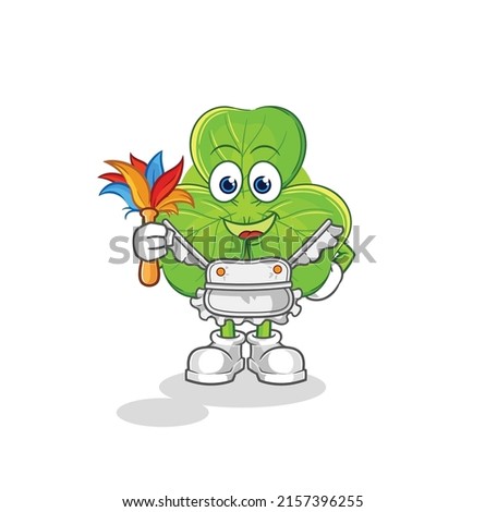 the clover maid mascot. cartoon vector