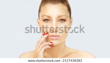Making Beauty, modifying  face to make it closer to the golden mask Royalty-Free Stock Photo #2157438383