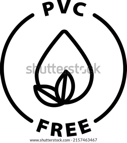 pvc free black outline badge icon label isolated vector on transparent background Royalty-Free Stock Photo #2157463467