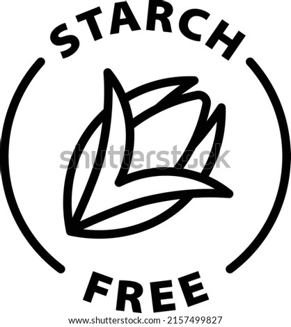 starch free black outline badge icon label isolated vector on transparent background Royalty-Free Stock Photo #2157499827