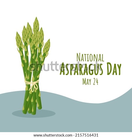 Vector illustration of fresh asparagus, as a banner or template, national asparagus day. Royalty-Free Stock Photo #2157516431