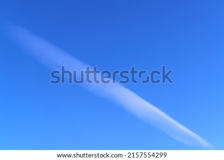 Blue sky with white cloud. Copy space. 