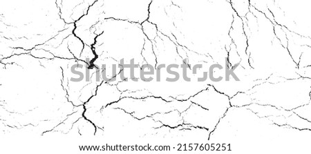 Real crack ground for abstract background or clipping mask texture. Surface fracture structure, natural cleft broken dry lining wall earthquake asphalt destruction vector cracking abstract set