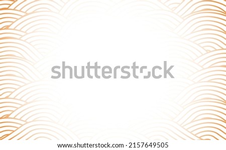 Editable white blank background vector template decorated by curvy brown or orange wave lines. Suitable for card, backdrop, cover, and wallpaper.