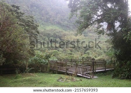 Patio and a view in Mindo Cloud Forest, Ecuador