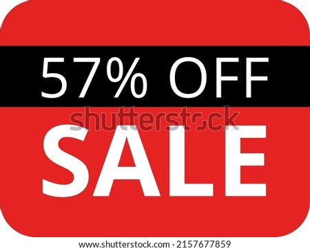 57 offer tag discount sale vector icon stamp
