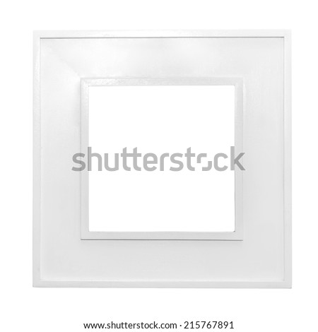 White frame isolated on white background