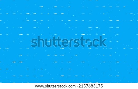 Seamless background pattern of evenly spaced white whale symbols of different sizes and opacity. Vector illustration on light blue background with stars