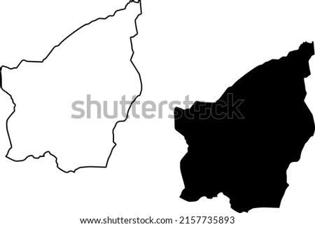 Basis silhouettes on white background. Map of San Marino