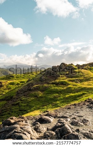 rolling hills of Hawaiian islands 