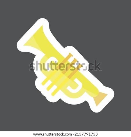 Sticker Musical toy. suitable for Toy symbol. simple design editable. design template vector. simple symbol illustration