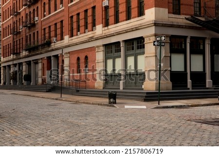 Tribeca Street Corner in New York City. Royalty-Free Stock Photo #2157806719
