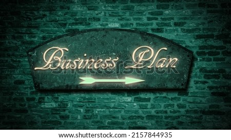 Street Sign the Direction Way to Business Plan