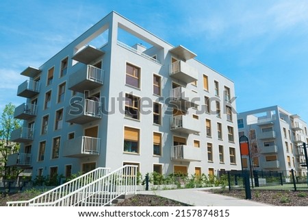 New apartment buildings. Residential area with modern apartment buildings Royalty-Free Stock Photo #2157874815