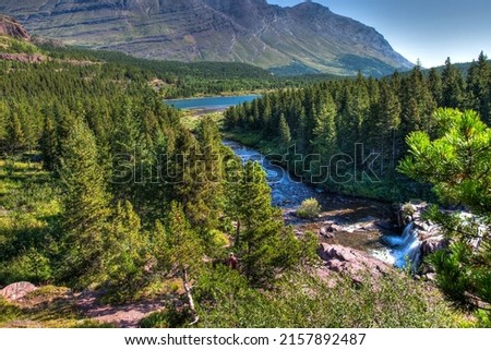 Glacier National Park. American national park located in the state of Montana. Royalty-Free Stock Photo #2157892487