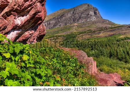 Glacier National Park. American national park located in the state of Montana. Royalty-Free Stock Photo #2157892513
