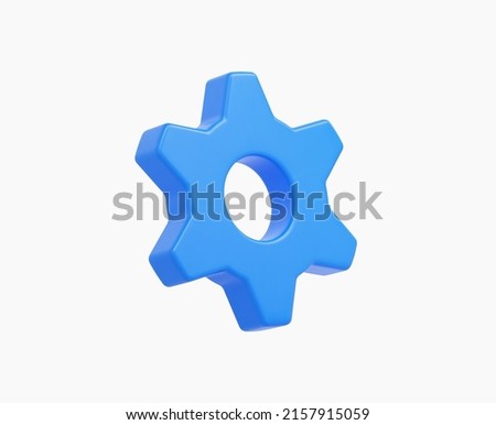 3d Realistic Gear icon vector illustration Royalty-Free Stock Photo #2157915059