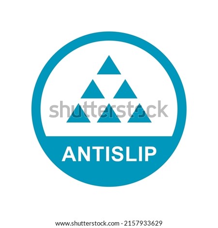 Anti slip logo vector design. Suitable for product label and preventive or warning symbol Royalty-Free Stock Photo #2157933629